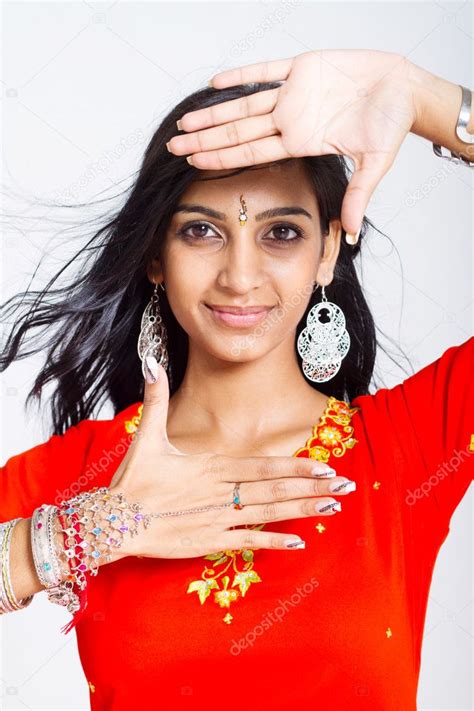 Beautiful Indian Woman Studio Portrait — Stock Photo © Michaeljung