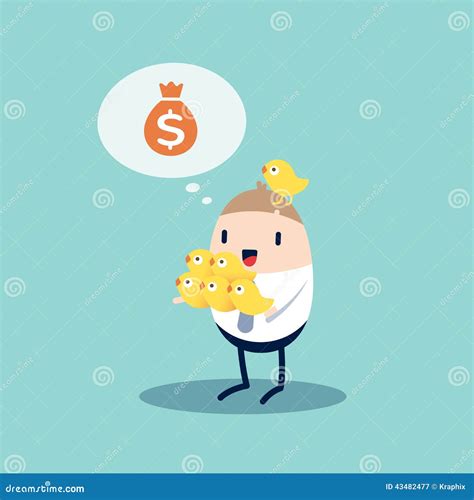 Business Man Trading His Asset For Money Stock Vector Illustration Of