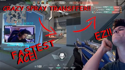 Best Spray Transfer Ace Yet Valorant Ranked Footage Youtube