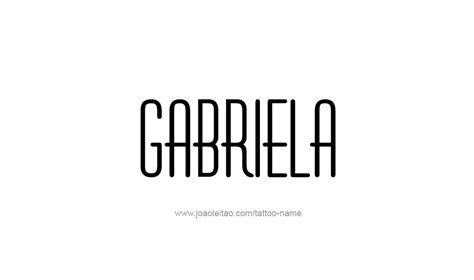 Gabriela Name Tattoo Designs