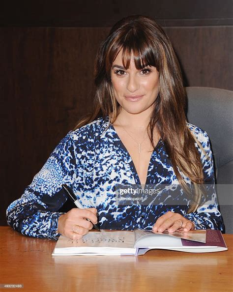 Lea Michele Poses At Lea Michele Signs Copies Of Her New Book News