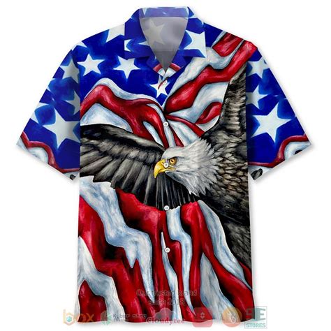 Eagle American Flag Hawaiian Shirt Homefavo