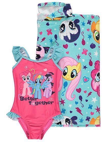 My Little Pony Swimsuit And Poncho Set Kids George My Little Pony
