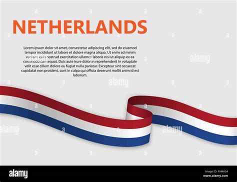 Waving Flag Of Netherlands Vector Illustration With Copyspace Stock Vector Image And Art Alamy