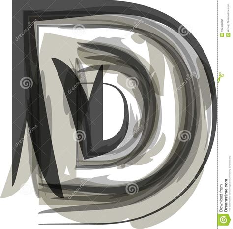 Abstract Letter D Stock Vector Illustration Of Script 100428382