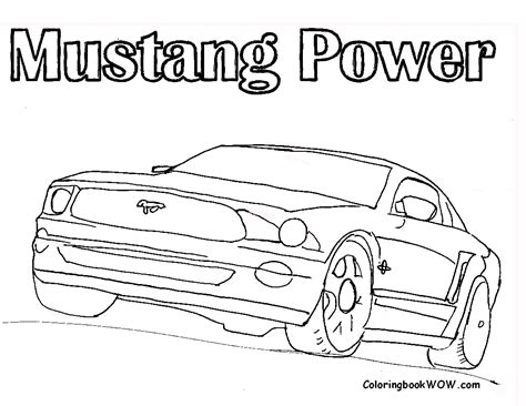 Mustang Car Coloring Pages Free Coloring Home