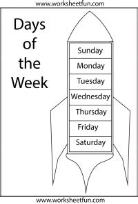 days   week  worksheet     phonics reading