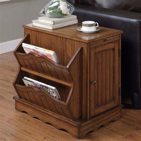 Add to favorites small farmhouse stand holandcrafts 5 out of 5 stars (259) $ 32.50. Side Table Cabinet with Magazine Rack at Brookstone—Buy Now!