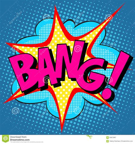 Text Bang pop art stock vector. Image of cartoon, comic - 59872887