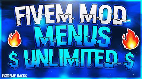 Fivem Mod Menus Unlimited Money Youtube