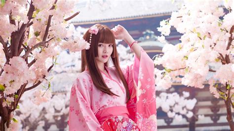 Japanese Girl In Kimono Wallpaper For Desktop 1920x1080 Full Hd