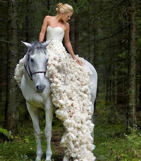 A Bride Riding White Horse Next Wedding Perfect Wedding Dream Wedding