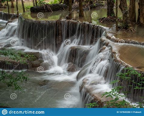 Waterfall That Is A Layer In Thailand Stock Photo Image Of Rock