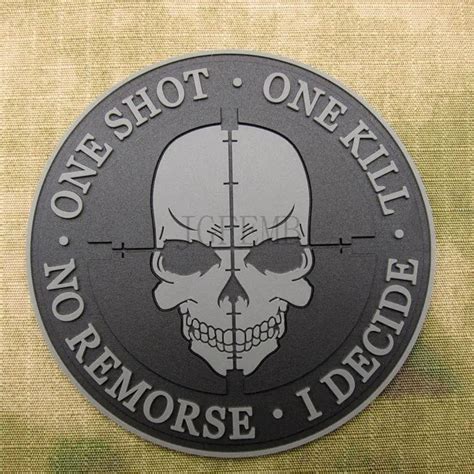 Grey Sniper One Shot One Kill No Remorse I Decide Tactical Military