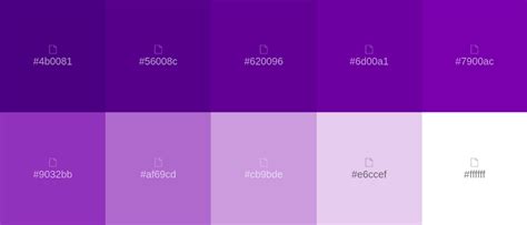 Paleta De Color Morado Violeta Códigos Combinaciones