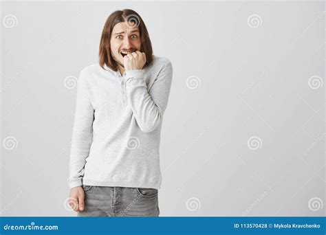 Adult Man Ashamed Facial Expression On Green Screen Background Royalty Free Stock Image