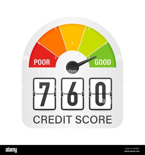 Credit Score Scale Showing Good Value Vector Stock Illustration Stock