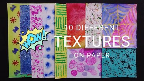 10 Different Textures On Paper Art Integrated Project How To Create