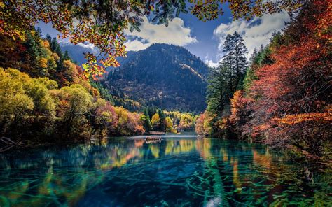 See Bäume Berge Herbst Schöne Natur 1920x1200 Hd Hintergrundbilder