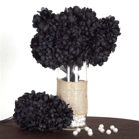Top picks related reviews newsletter. 56 Artificial Black Silk Chrysanthemum Flowers Bush ...