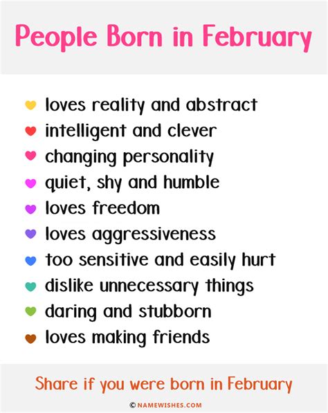 Properties Of People Born In February Hbd Poemmonth Pinterest