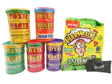 Buy Toxic Waste And Warheads Sour Sweets Mix 5 Drums Of Sour Toxic