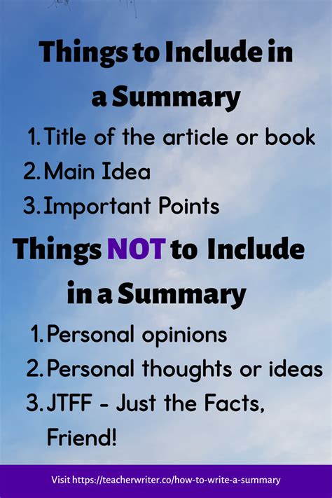 How To Write A Summary With Examples