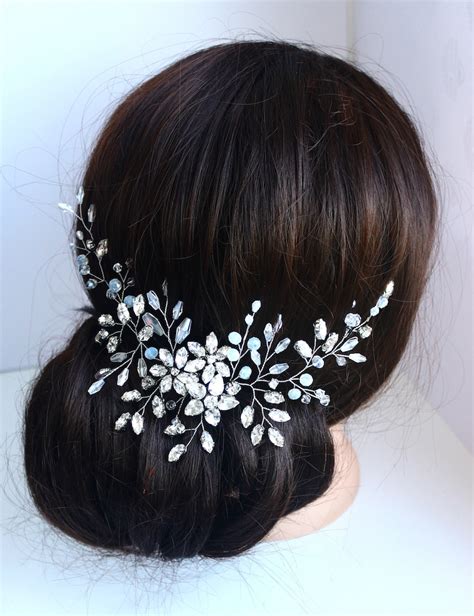 Crystal Hair Vine Bridal Hair Vine Wedding Head Piece Etsy