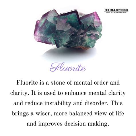 Fluorite Crystal Meaning. #crystalmeanings crystal meanings and uses | Crystal meanings and uses ...
