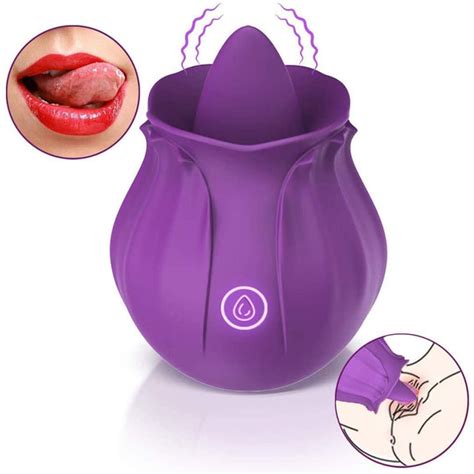 Rose Clitoris Stimulator Nipple Tongue Licking Vibrator Adultlovesde