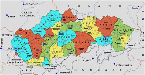 Shows boundaries, major cities, and shaded with. Slovakia Map and Slovakia Satellite Images