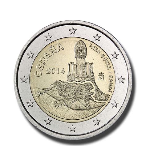 2014 Spain Works Of Antoni Gaudi 2 Euro Coin