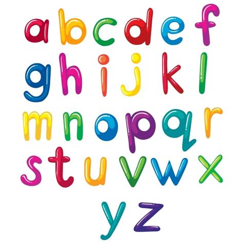 Free Vector Coloured Alphabet Design