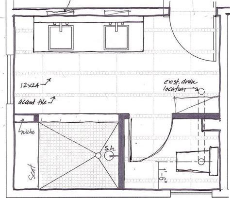 The Master Bathroom Floor Plans With Walk In Shower Above Is Used Allow