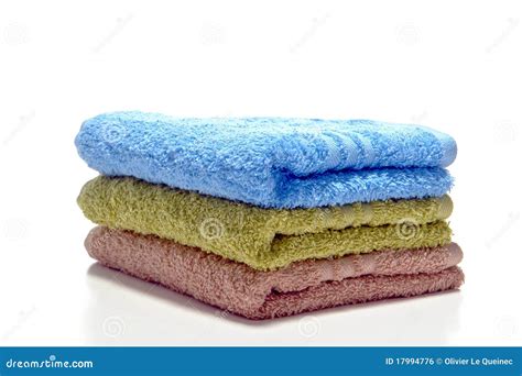 Pile Of Soft Cotton Bath Towels Stock Photo Image Of White Bath