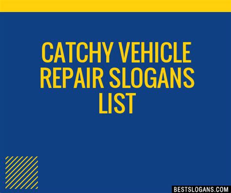 Catchy Vehicle Repair Slogans Generator Phrases Taglines