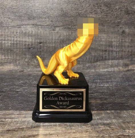 Golf Tournament Trophy Funny Trophy Golden Dickasaurus Golf Award Loser Last Place Over Par