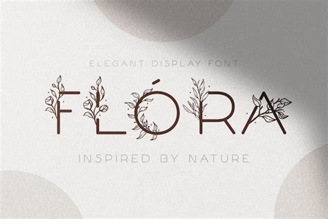 Flóra A Delicate Floral Font With Elegant Handdrawn Flower Etsy