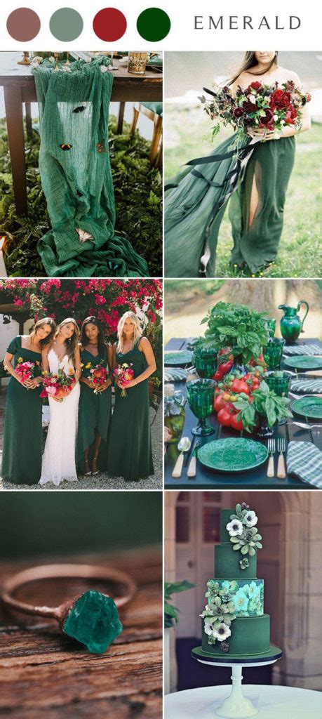 ️ 16 Dark Green And Emerald Wedding Color Palette Ideas 2024 Colors For