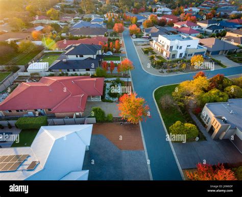 Aerial View Of A Typical Australian Suburb Stock Photo Alamy