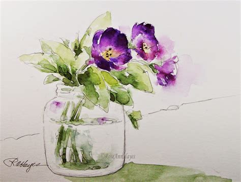 Watercolor Painting Ideas Flowers At Paintingvalley Com Explore