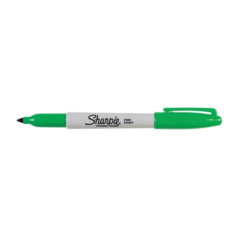 Sharpie Permanent Marker Fine Point Green Box Of 12 Ink Depot