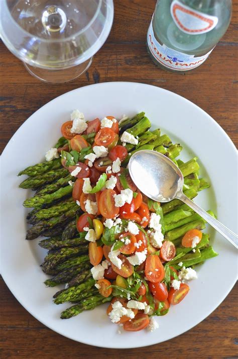 13 cover with a piece of oiled clingfilm and leave in a warm place. Grilled Asparagus with Tomato Salad and Goat Cheese ...