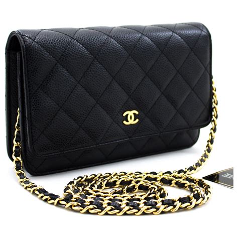 Chanel Chanel Caviar Wallet On Chain Woc Black Shoulder Bag Crossbody