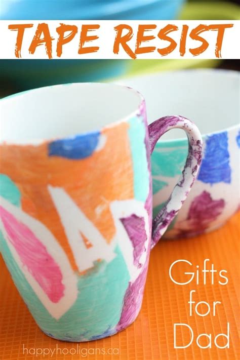 Help the kids create a personalized father's day present with these creative diys. Homemade Painted Mug and Bowl Father's Day Gift - Happy ...