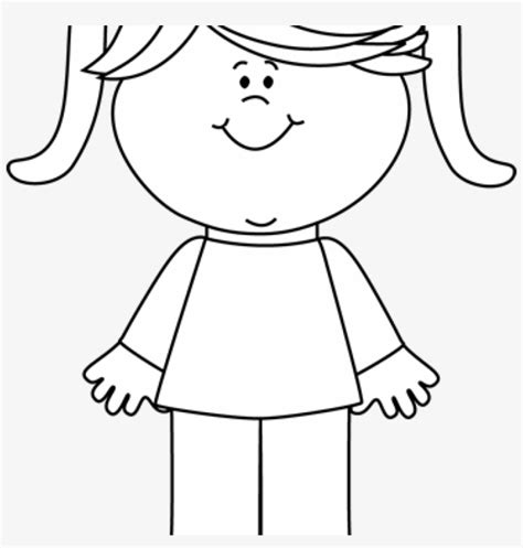 Girl Clipart Black And White Black And White Happy Clip Art