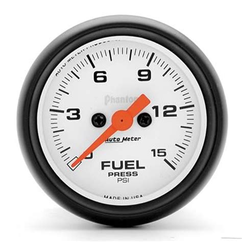 Auto Meter Phantom Fuel Pressure Gauge 0 15 Psi Atm 5761