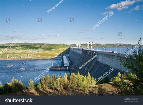 Hydroelectric Station On Angara River Near Ust Ilimsk City Russia