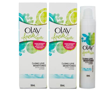 2 X Olay Fresh Effects Long Live Moisture Lotion 50ml Great Daily
