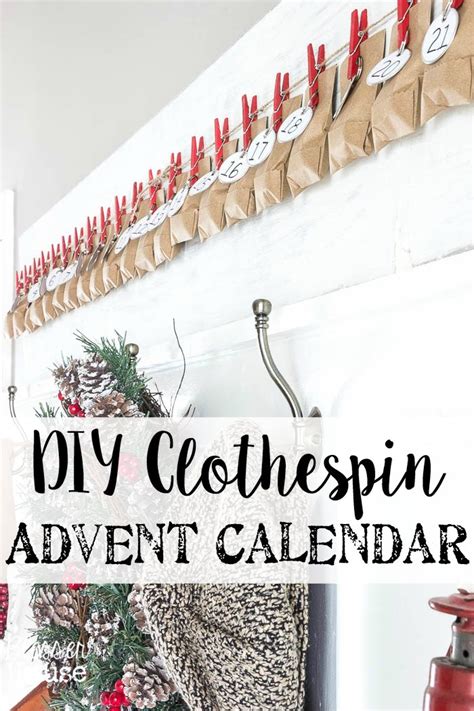 Diy Clothespin Advent Calendar